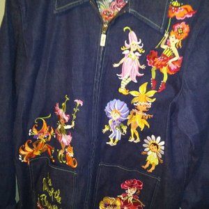 Embroidery art of flower fairies